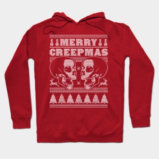 Merry Creepmas - Ugly Christmas Sweater Skull Skeleton Xmas Hoodie